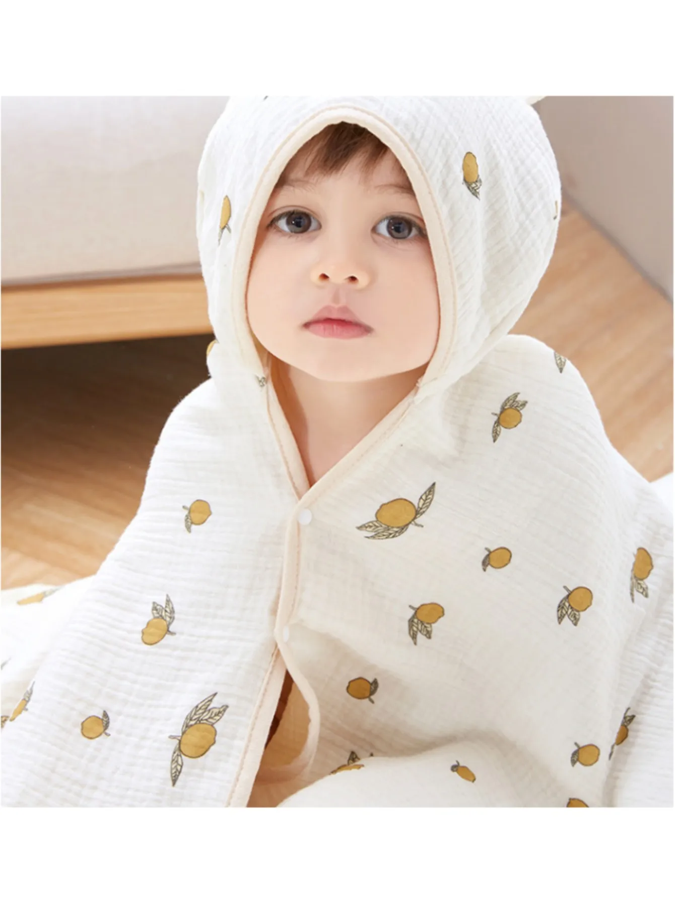 Children\'s cape hooded bath towel newborn cape baby hooded bathrobe cartoon blanket