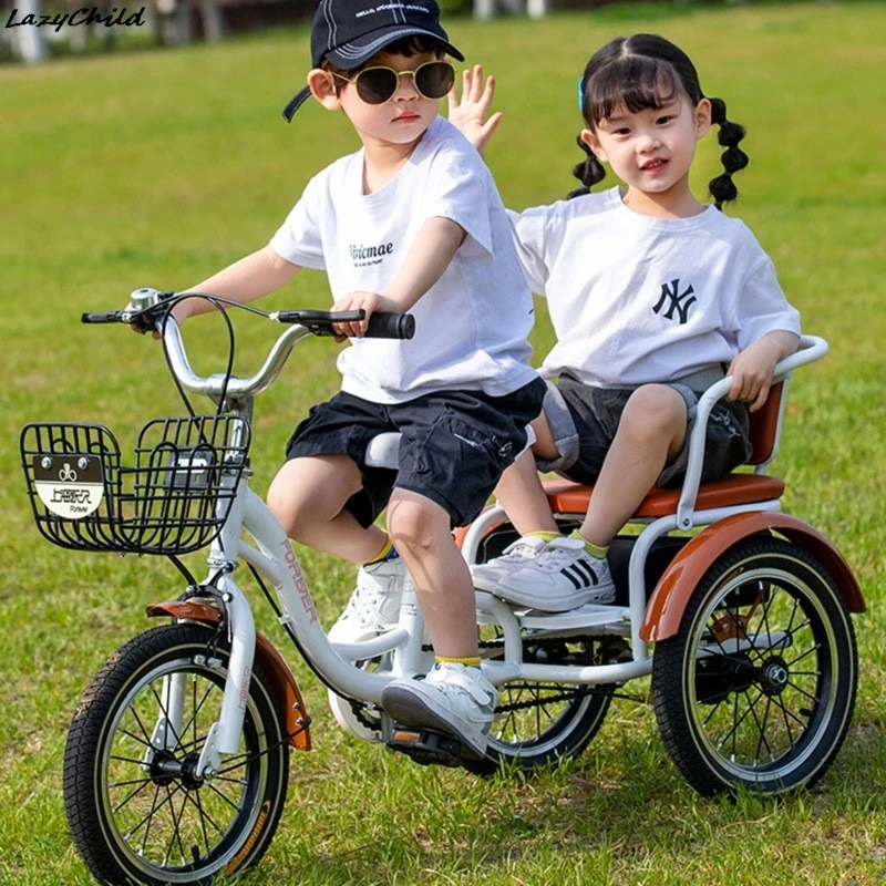 LazyChild Children's Three-wheeled Bicycle Stroller Stroller Men And Women Children Stroller Pedal Bike Bicycle Hot New