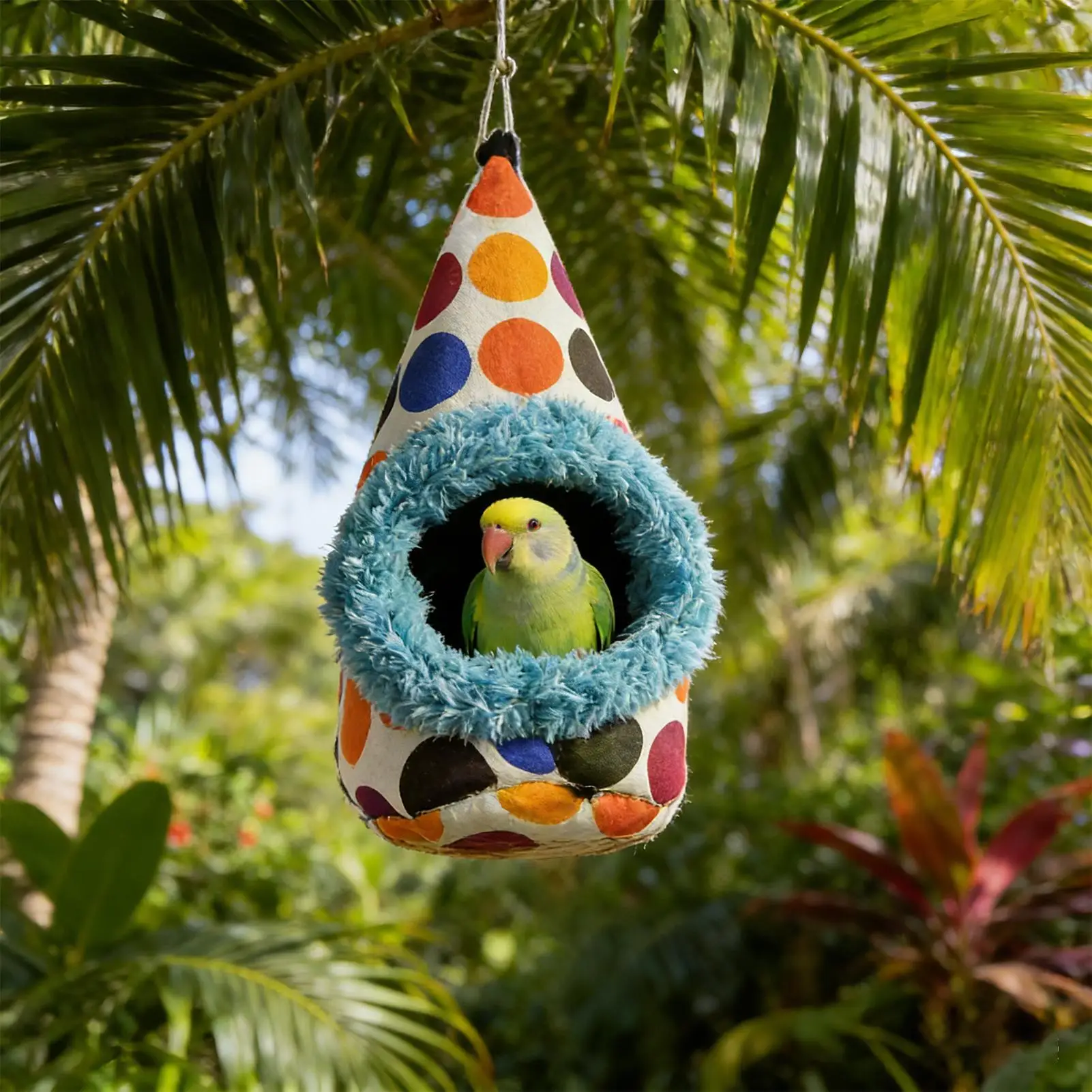 Nido Anti-Picaduras para Pájaros, Refugio de Invierno para Ninfas, Conures y Agapornis, Caseta de Descanso y Cría para Jaulas de Canarios