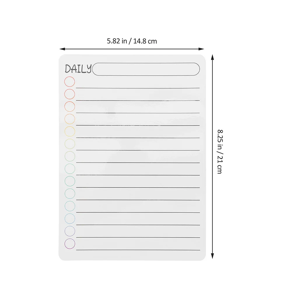 6 Sheets Magnetic Fridge Calendar Whiteboard Weekly Planner for Home Office Refrigerator Dry Erase Board Schedule Reminder
