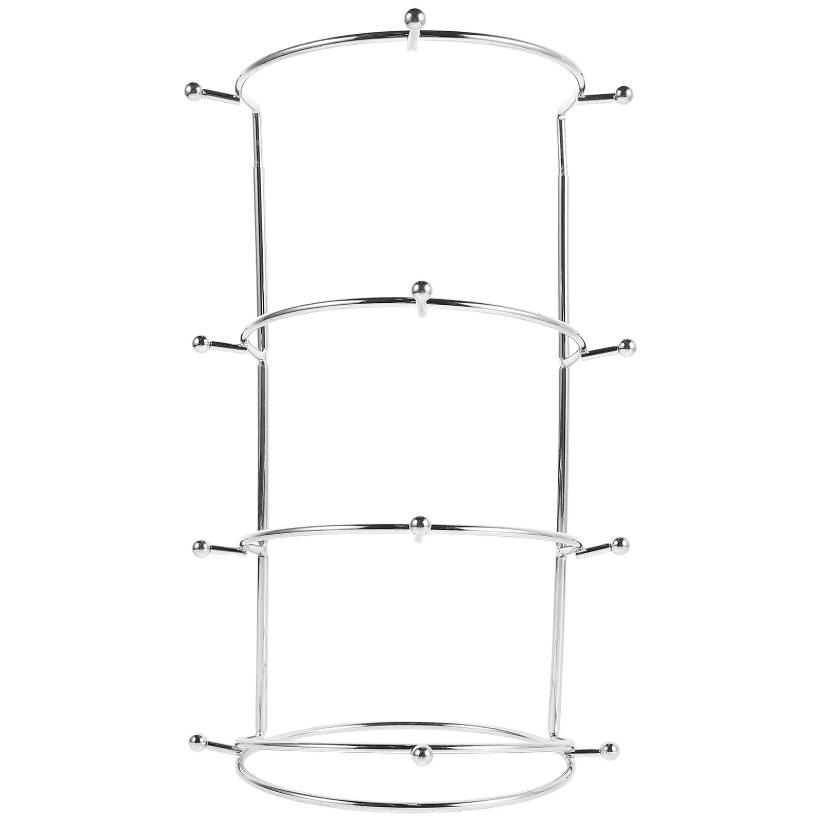 

Four-Tier Headband Display Stand Elegant Metal Organizer for Hats Crowns and Hair Accessories Retail Store Showcase Rack
