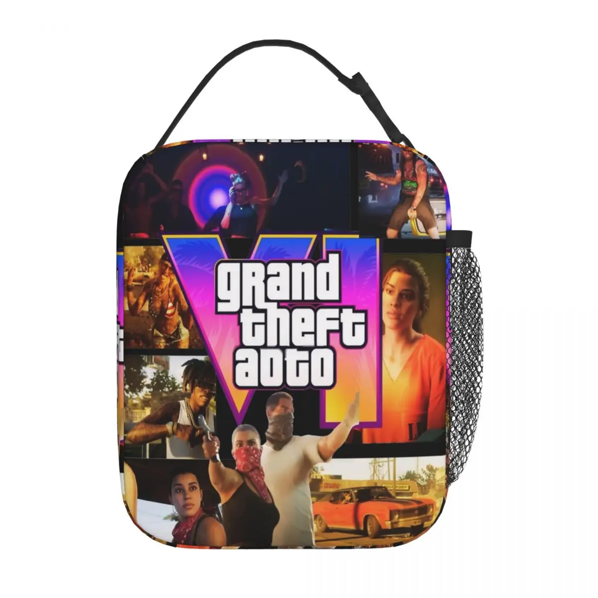 GTA6 GTA VI New Game Insulated Lunch Bags Lucia Food Bag Reusable Thermal Cooler Lunch Boxes For Picnic