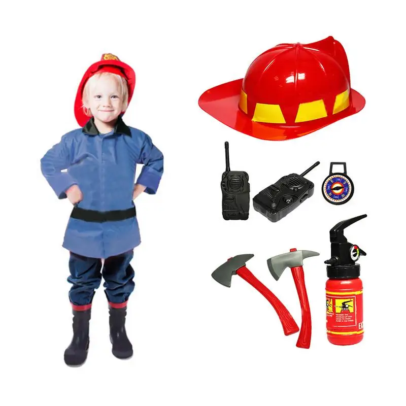 511 stücke Kinder Feuerwehrmann Kostüme Baby Jungen Kleidung Set Halloween Party Cosplay Roleplay Feuerwehrmann Kostüme Für Teenager Jungen