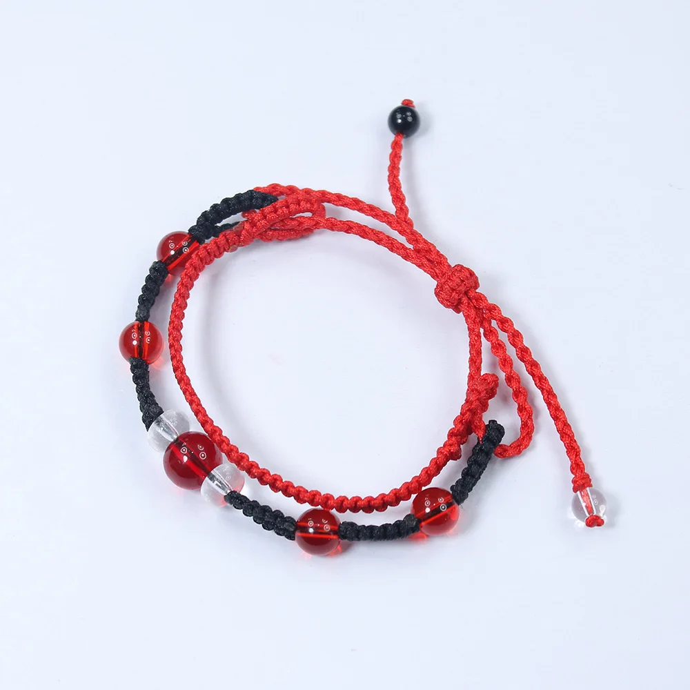 Accessory Genshin Impact Naganohara Yoimiya Cosplay Knit Red Rope Bracelet Wristband Ornaments Adjustable Delicacy Decorate Gift