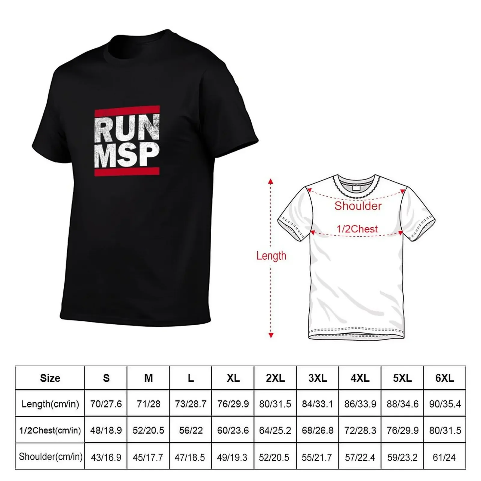 Run MSP Minneapolis St. Paul T-Shirt summer clothes boys whites blanks men workout shirt