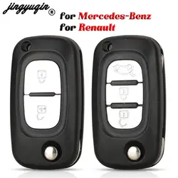 jingyuqin 2/3-przyciskowy pilot zdalnego sterowania do Renault Mercedes Benz Smart Megane4 Kadjar Captur Symbol Fob