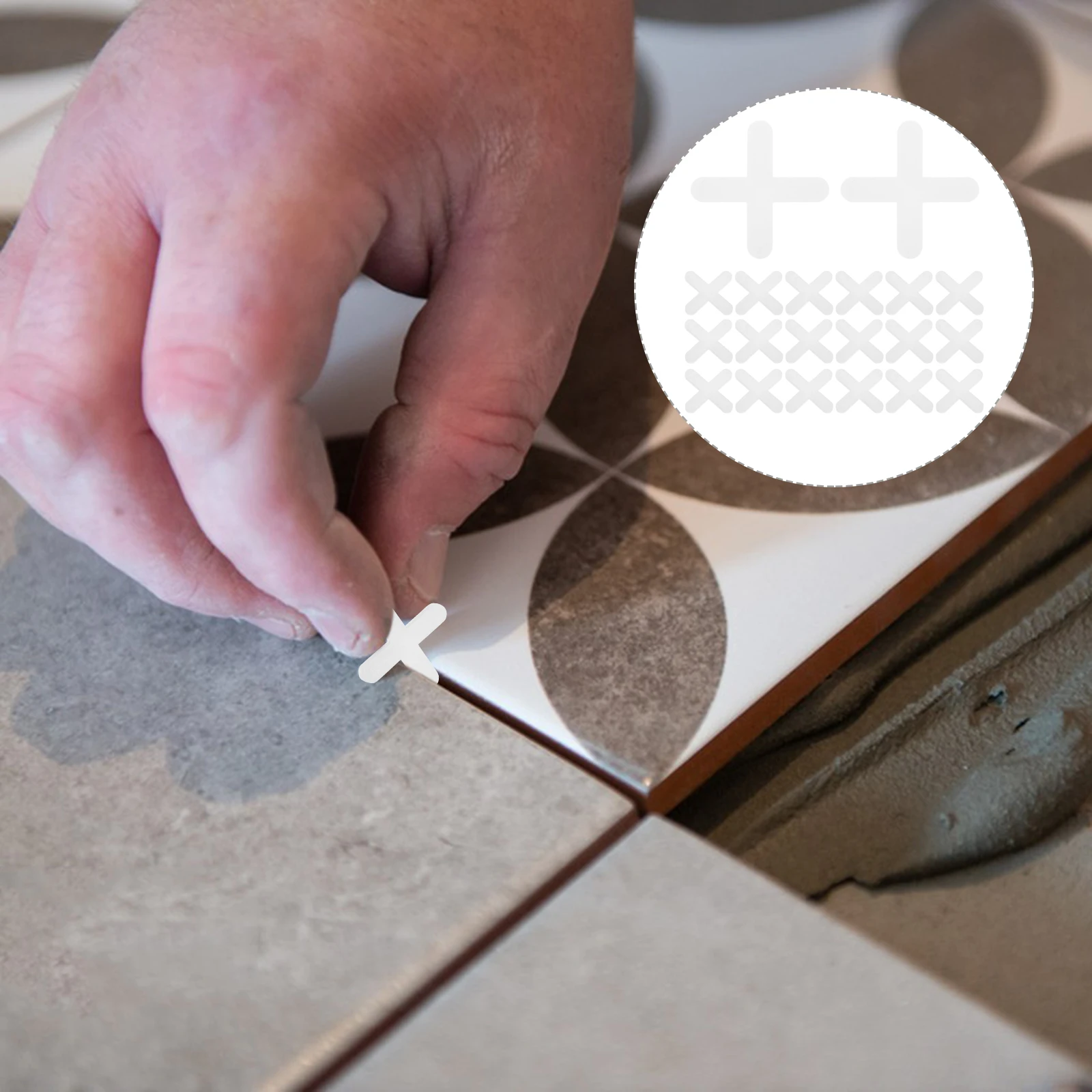 

1000pcs Tile Cross Spacer 4mm Plastic Leveling System for Square Tiles Porcelain Floor Deck Spacers Grout Fixing Tools