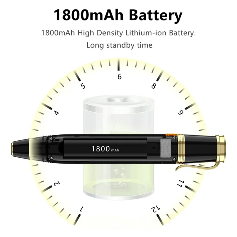 جديد القلم نمط الهاتف المحمول مروحة صغيرة 2 بطاقة SIM ماجيك صوت راديو FM بلوتوث الاتصال الهاتفي 2G GSM إنذار محمول