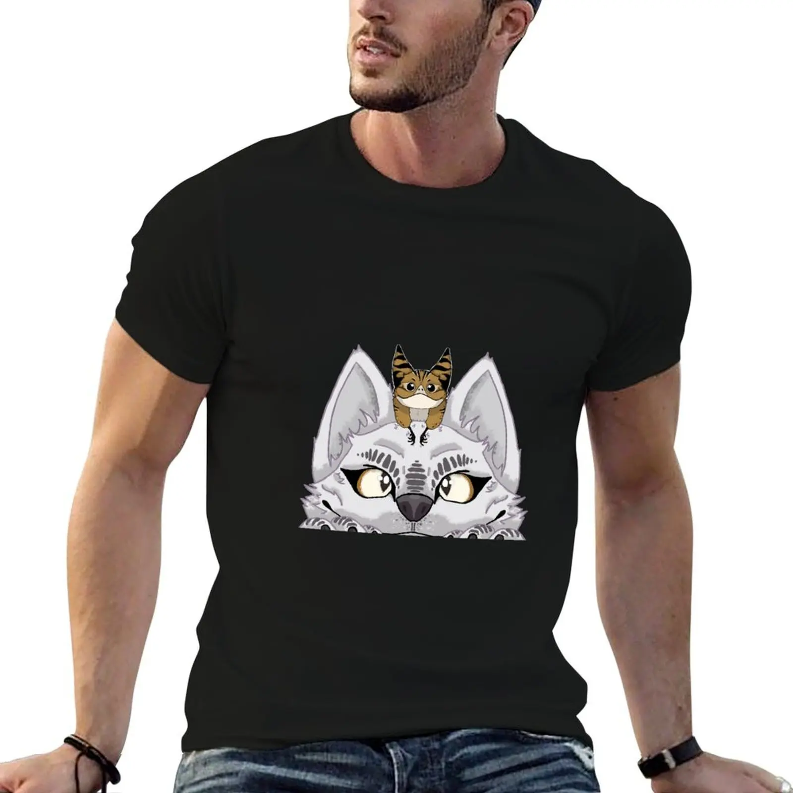 Peeker Loth Creatures T-Shirt Big and Tall Solid Color T-Shirt