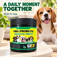 Dog Prebiotic Probiotic Soft Chews with Enzymes & Pumpkin, Duck Flavor Digestive Support Treats, 60 Count, 120g Gut Health Care 3