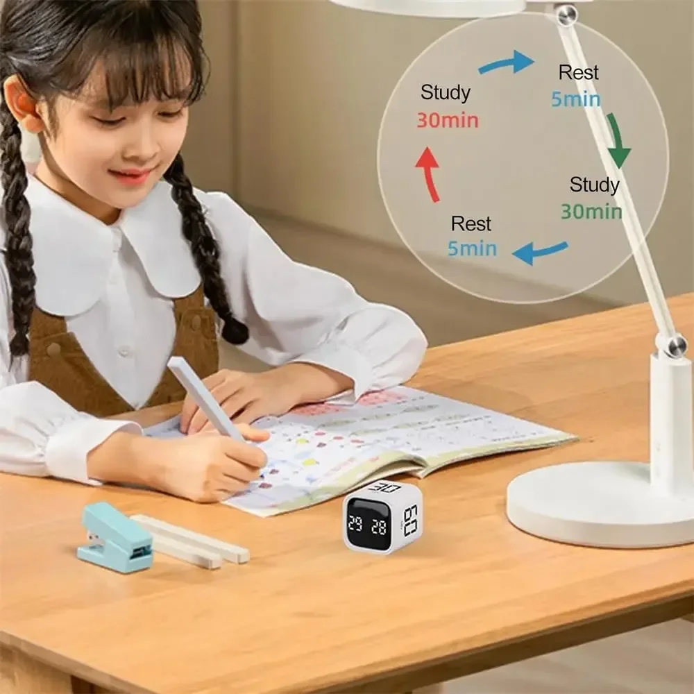 99 Minute Countdown Timer Cube Gravity Sensor Flipping Timer For Cooking Tasks Work Study Custom Timing Timer Digital for Kids