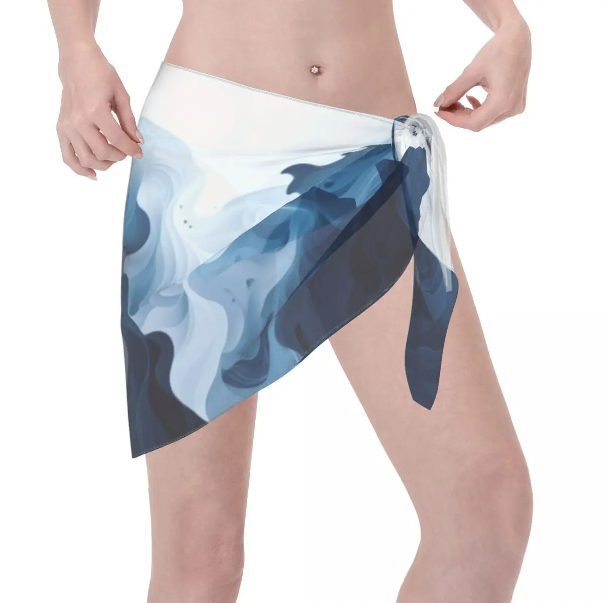 Il vestito da spiaggia casual personalizzato Cool Tie Dye decora l'involucro da spiaggia per sarong corti da donna per costumi da bagno