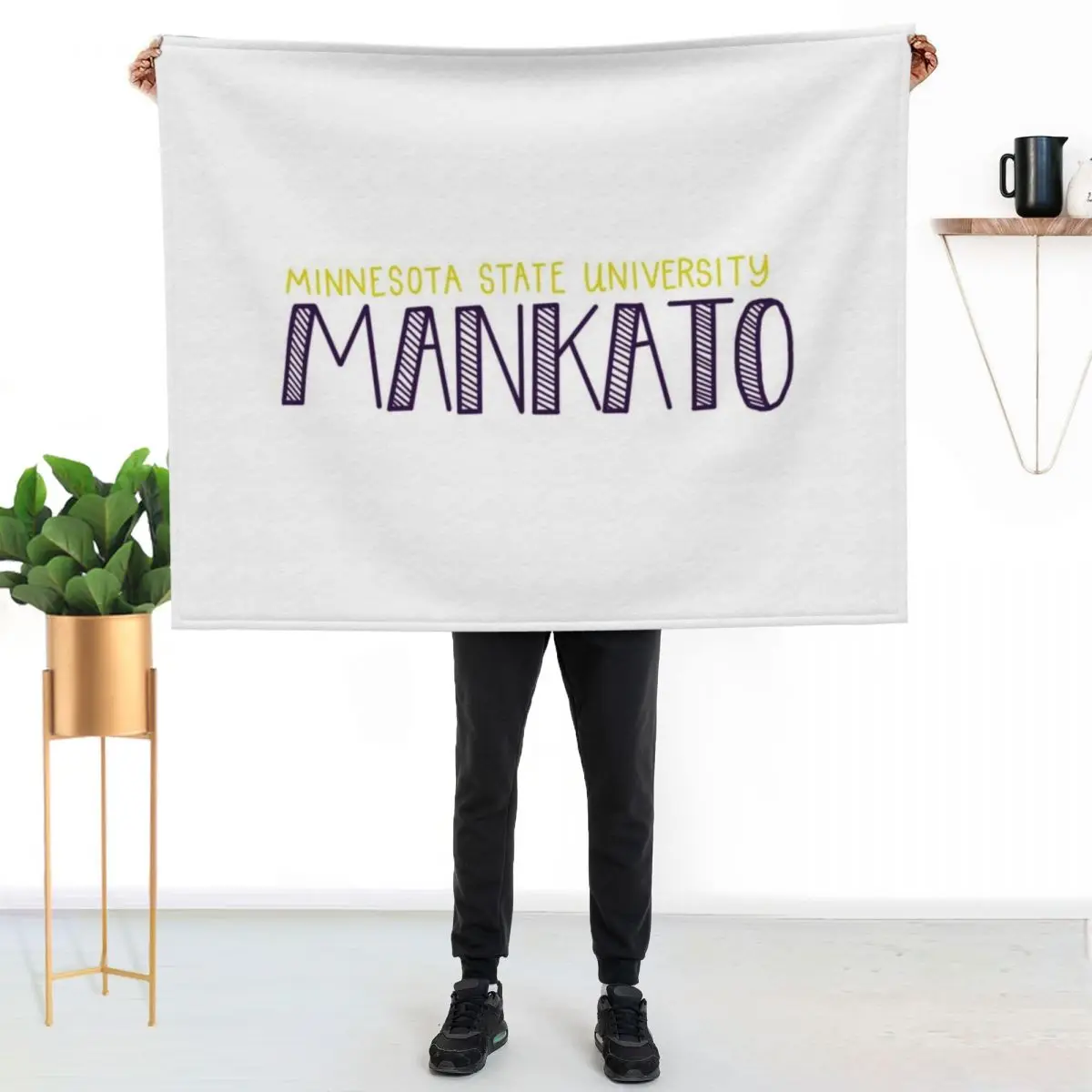 Minnesota State University Mankato Throw Blanket Polar Softest Baby Kid'S Soft Plaid Soft Blankets