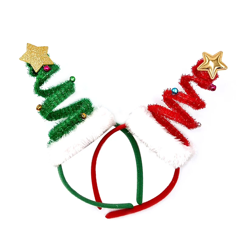 Merry Christmas Decorations For Home Christmas Tree Headband Hair Accessories Xmas New Year Decor