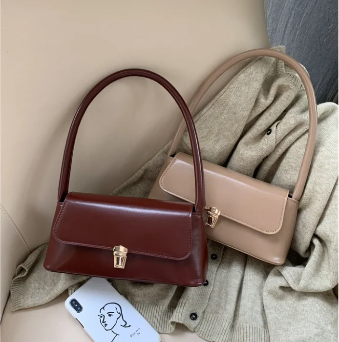 Französische Kleine Trendige Umhängetaschen für Damen 2025 Neuer Stil Modische Handtaschen Vielseitige und Stilvolle Umhängetasche Komplett – Detail 16