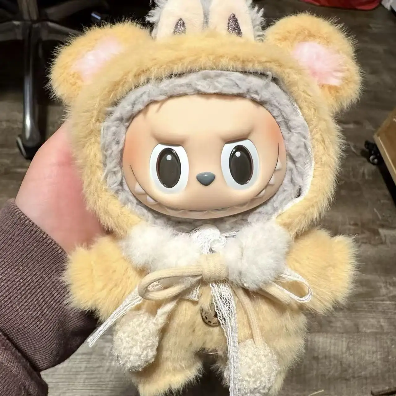 17 سنتيمتر Labubu ملابس دمى الوردي خنزير بذلة الملابس مجموعة الطفل قلادة الملابس الأخضر الضفدع نيسيي الملابس استبدال الاتجاه هدية