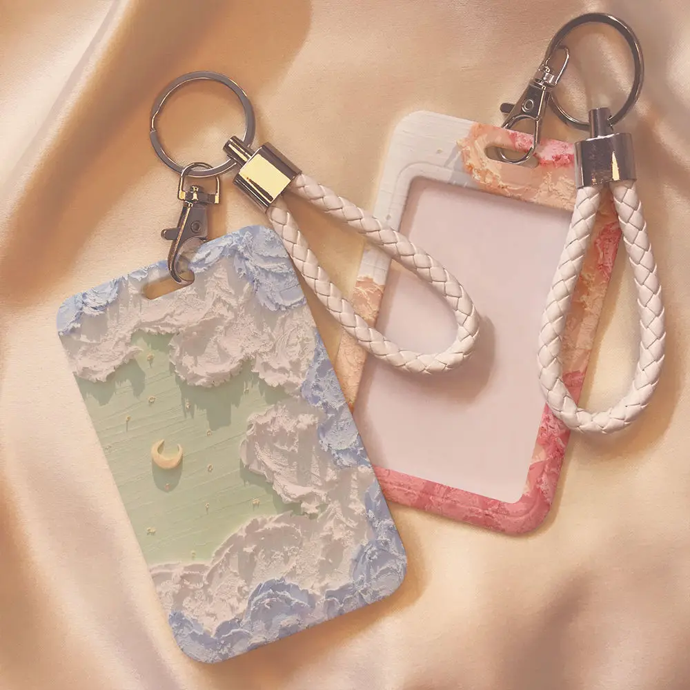 Retro Floral Card Holder for Women Cute Student Bus ID Nurse Badge Protector Cover