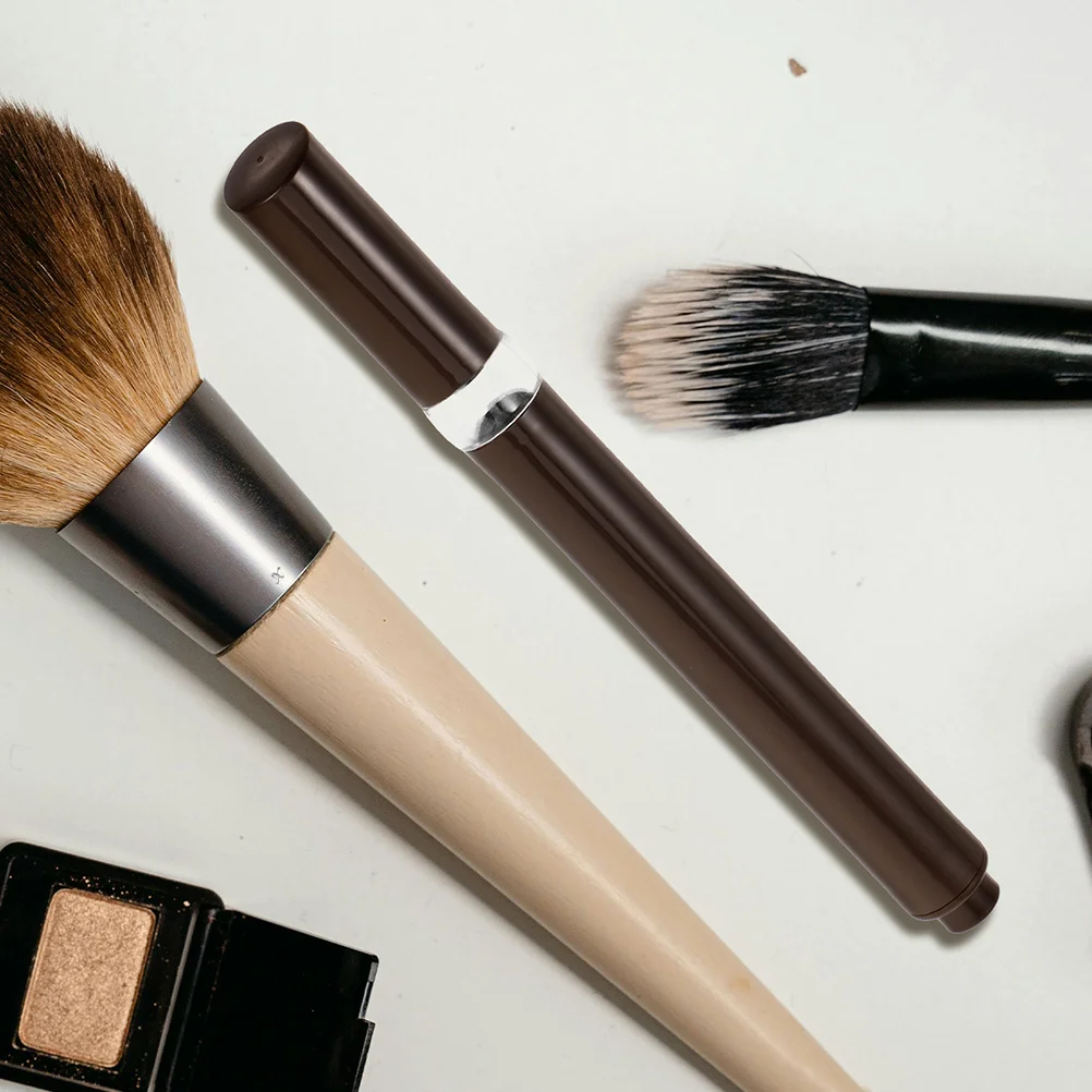 2 pçs café colorido brilho labial bálsamo caneta óleo do prego recarregável imprensa recipiente unha polonês garrafa escova ponta aplicador