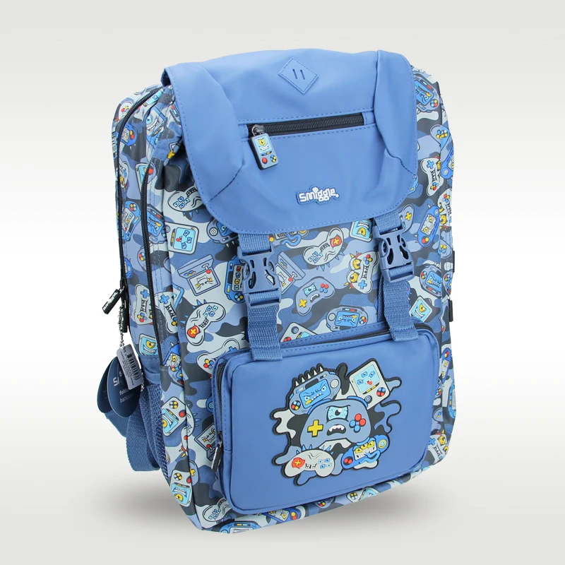 Australia Smiggle original hot-selling oversized schoolbag high-quality blue cool play cool boy bag 18 inches