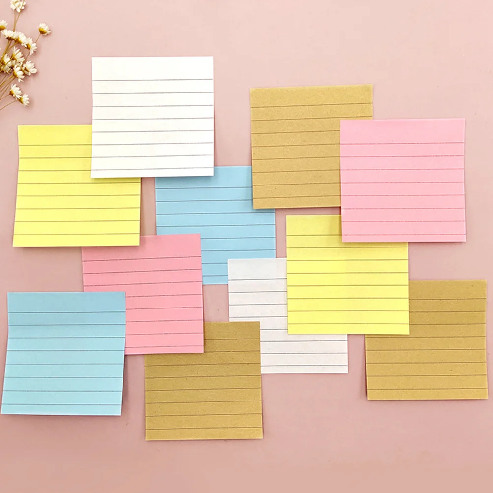 10Pcs Thickened Paper Memo Pads Creative Adhesive Message Leaving Notes Portable Office Stationery DIY Memo