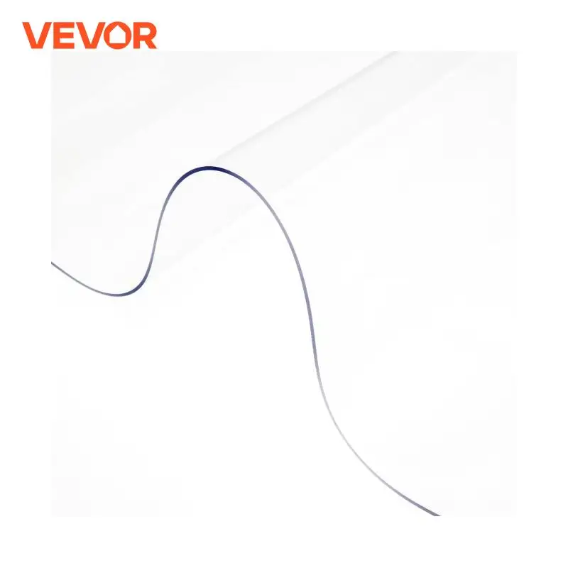 VEVOR 2mm PVC Table Cloth Transparent Clear Desk Cover Protector Plastic Soft Glass Waterproof Oilproof for Dining Table