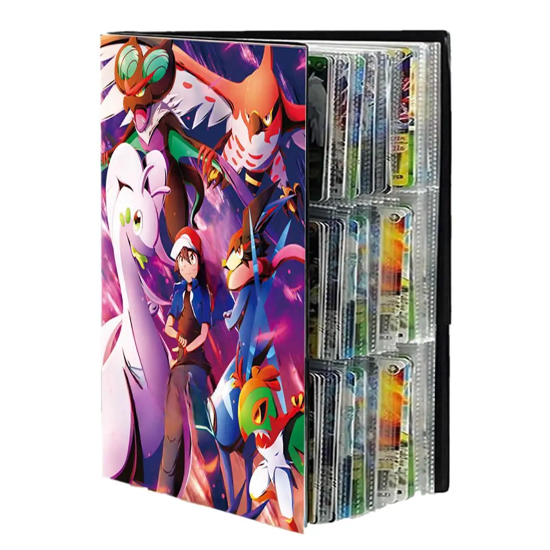 9 Pocket Anime Cover Kaarten Album Collectie Houder Bindmiddel Map Fit Voor Pokemon YuGiOh TCG Game Sport Voetbal 540 kaart Opslag