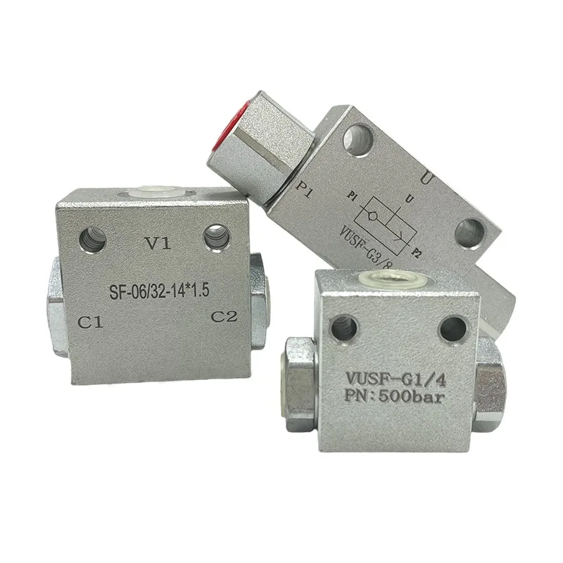 Hydraulic Three-way Shuttle Valves for Hydraulic Motors in Construction Machinery VUSF-G1/4 G3/8 G1/2 G3/4 G1