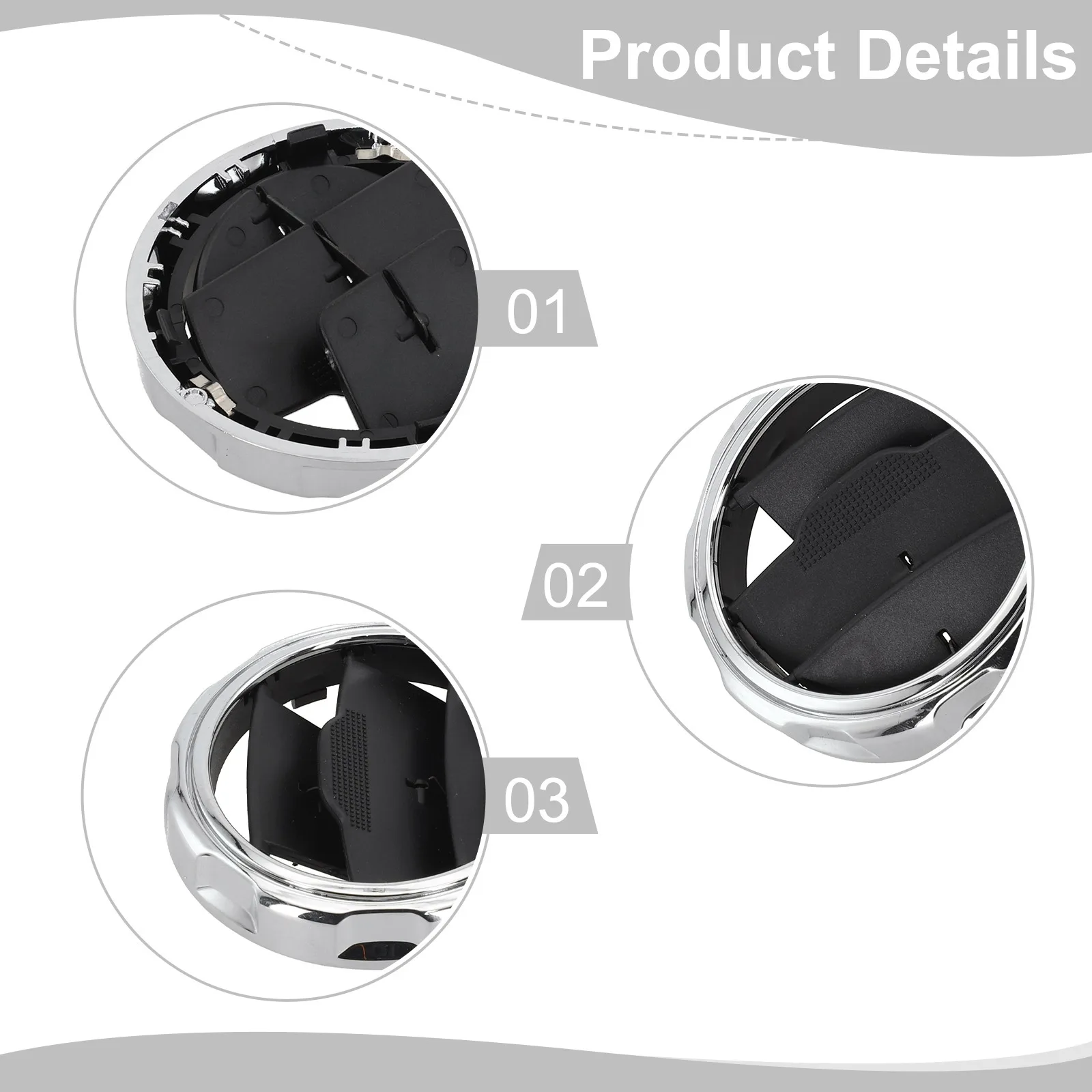 

Vehicle Interior Upgrade Center Console Cover Air Vent Bezel Silver Black OE Reference Required Silver And Black For Discovery 3