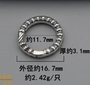 

925 Silver Vintage Universal Inner Opening, Mechanical Ring Buckle, Pendant DIY Accessories