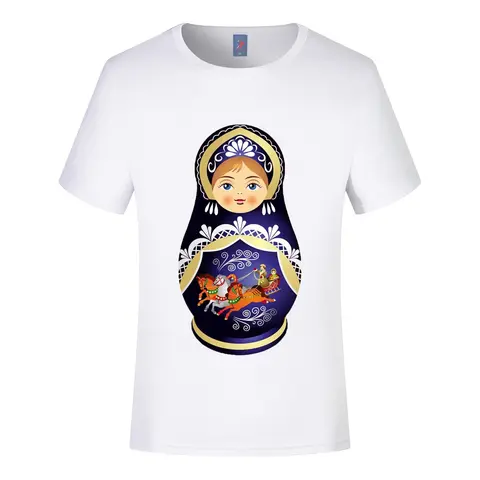 Matryoshka doll Cotton T-Shirt Classic Men and Women Short-sleeved Streetwear Tops