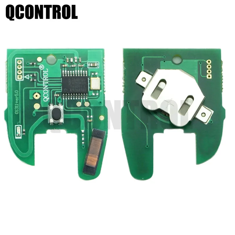 QCONTROL-llave remota de 2 hojas para coche, accesorio para Renault Master Clio chip Twingo Kangoo PCF7946 Chip 433MHZ (VAC10)