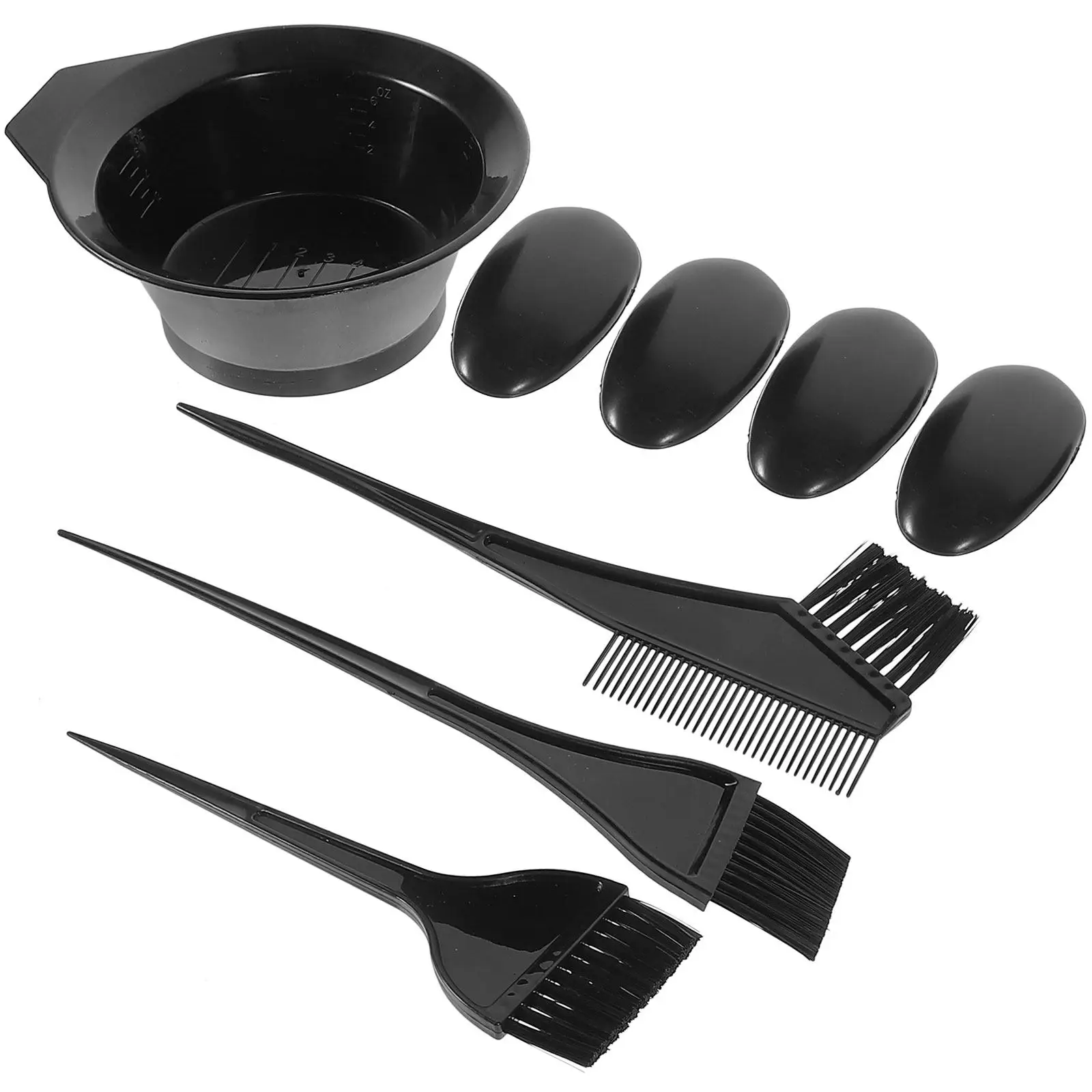 1Set Premium Hair Coloring Tools Set with Ergonomic Brushes Non Scratch Comb Dye Mixing Bowl for Home Salon Hair Treatment
