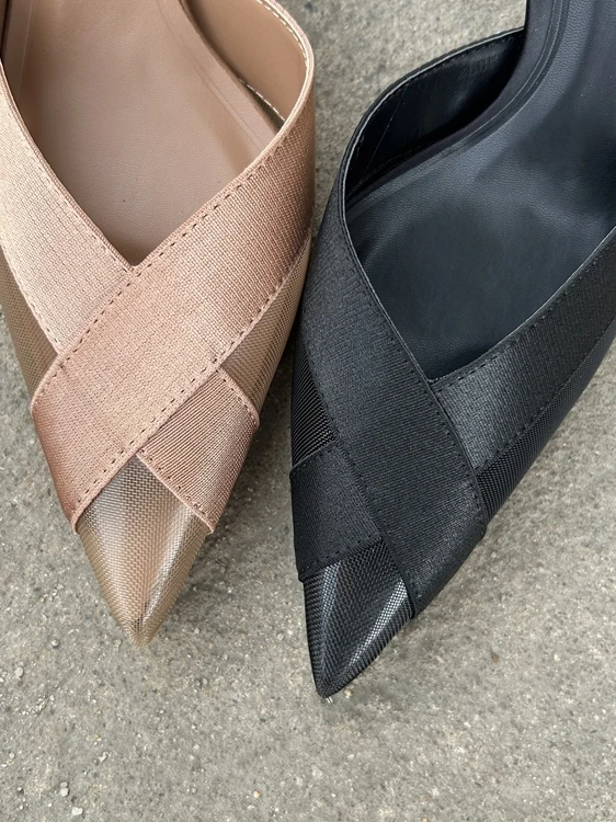 

Повседневные модные женские сандалии с острым носком, дышащие дышащие сандалии на высоком каблуке с низким вырезом Me Slip-On oes для лета 2025 Treetter