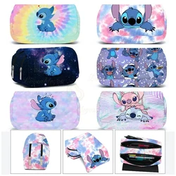 Dis Lilo e Stitch Anime Pencil Case, Acessórios Escolares, Pen Bag, Material Escolar, Papelaria Schoolbag, Presentes de Aniversário para Menino