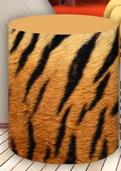 Fondo redondo del Rey León Simba, Fondo de cumpleaños de Timon Pumba, patrón de piel de Animal, cubierta cilíndrica impresa, decoración, accesorio para fotografía