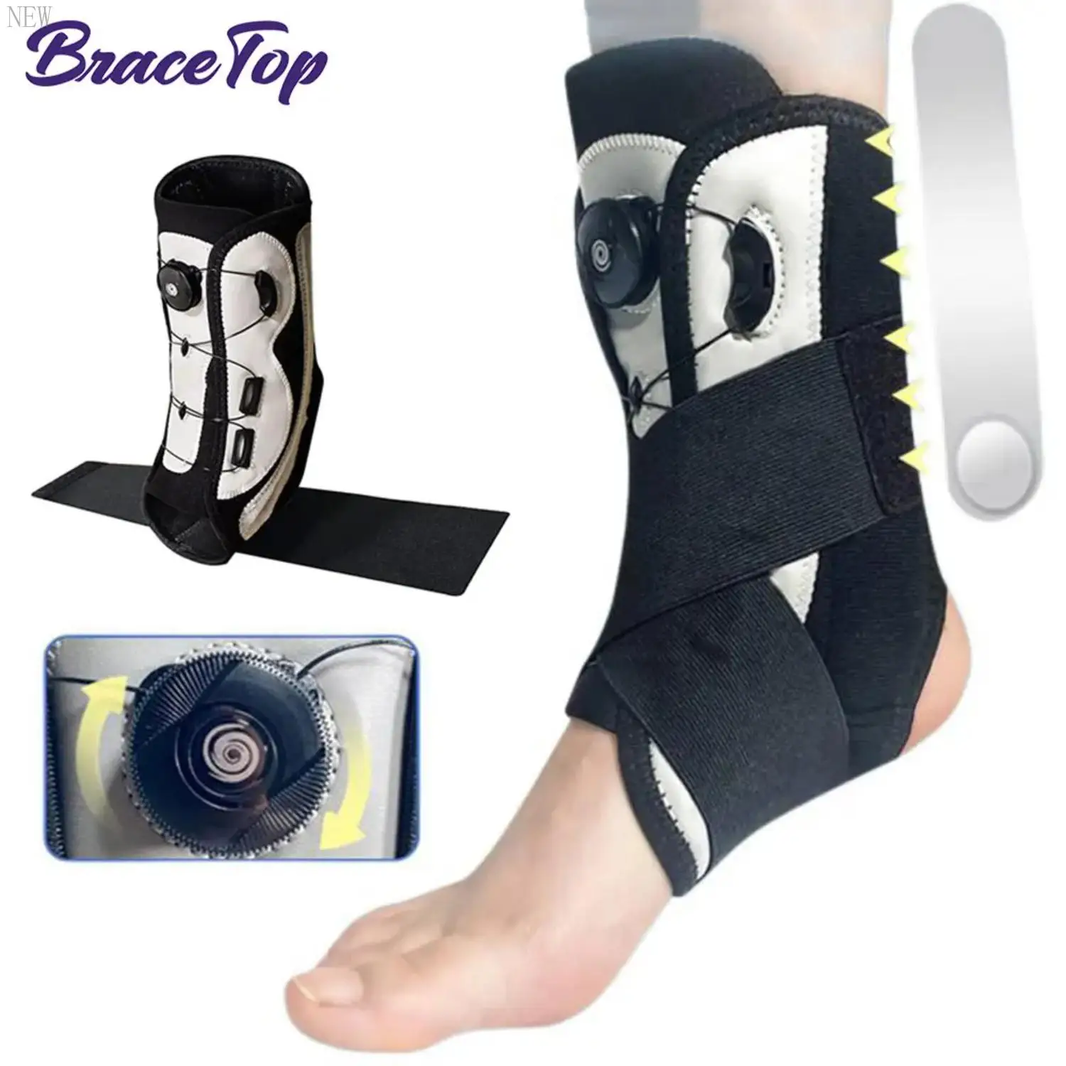 New 1 PCS Adjustable Ankle Support Protector Ankle Braces Bandage Straps Sports Safety Ankle Fracture Sprain Sprain Ligament Str