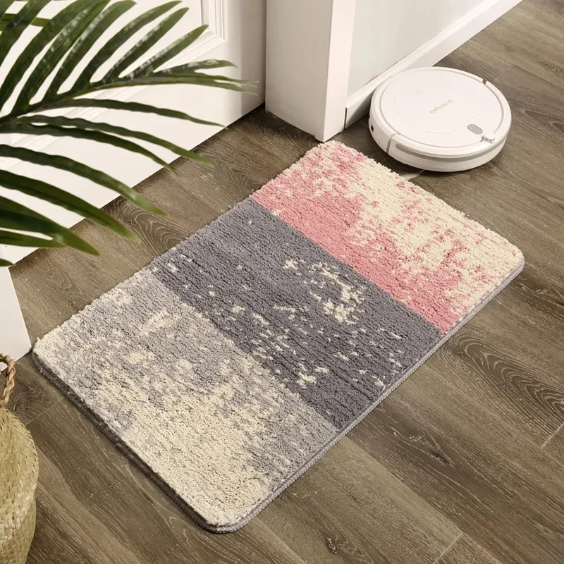 Creative Bathroom Strong Water Absorbent Non-slip Foot Pad Rectangular Bedroom Bed Side Soft Floor Mat Fashion Home Carpet