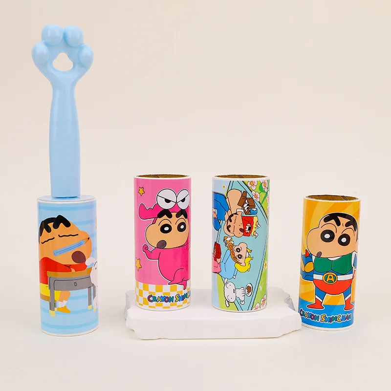 Kawaii Crayon Shin-Chan Anime Cartoon Tear-Off Rolling Paper Lint Remover Clothes Roller Brush Lint Sticker