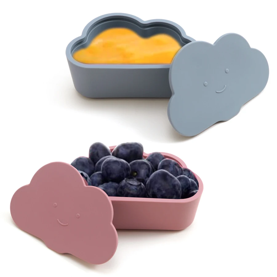 New Silicone Snack Box For Baby Portable Baby Food Storage Container BPA Free Bowl Children\'s Tableware Baby Accessories