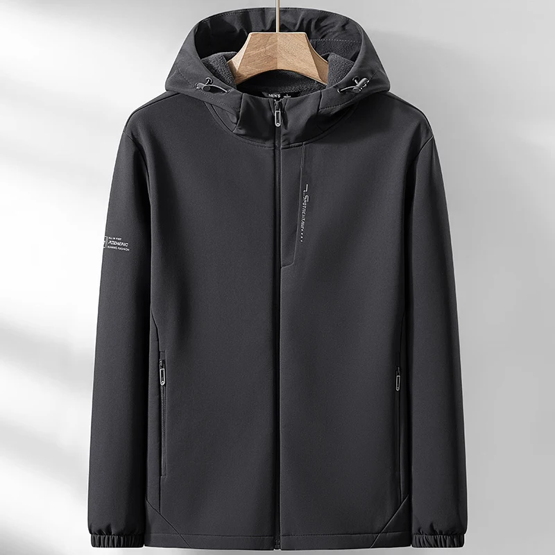 

Men's Softell Fce Lined Jaet Outdoor Casual Breathable Loose Large Size Sports Wear Autumn Winter Faion Urban Sle