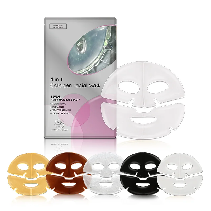 Mascarilla Facial transparente OEM, máscara de colágeno de árbol de té, Cosméticos de belleza, Etiqueta Privada, cuidado de la piel