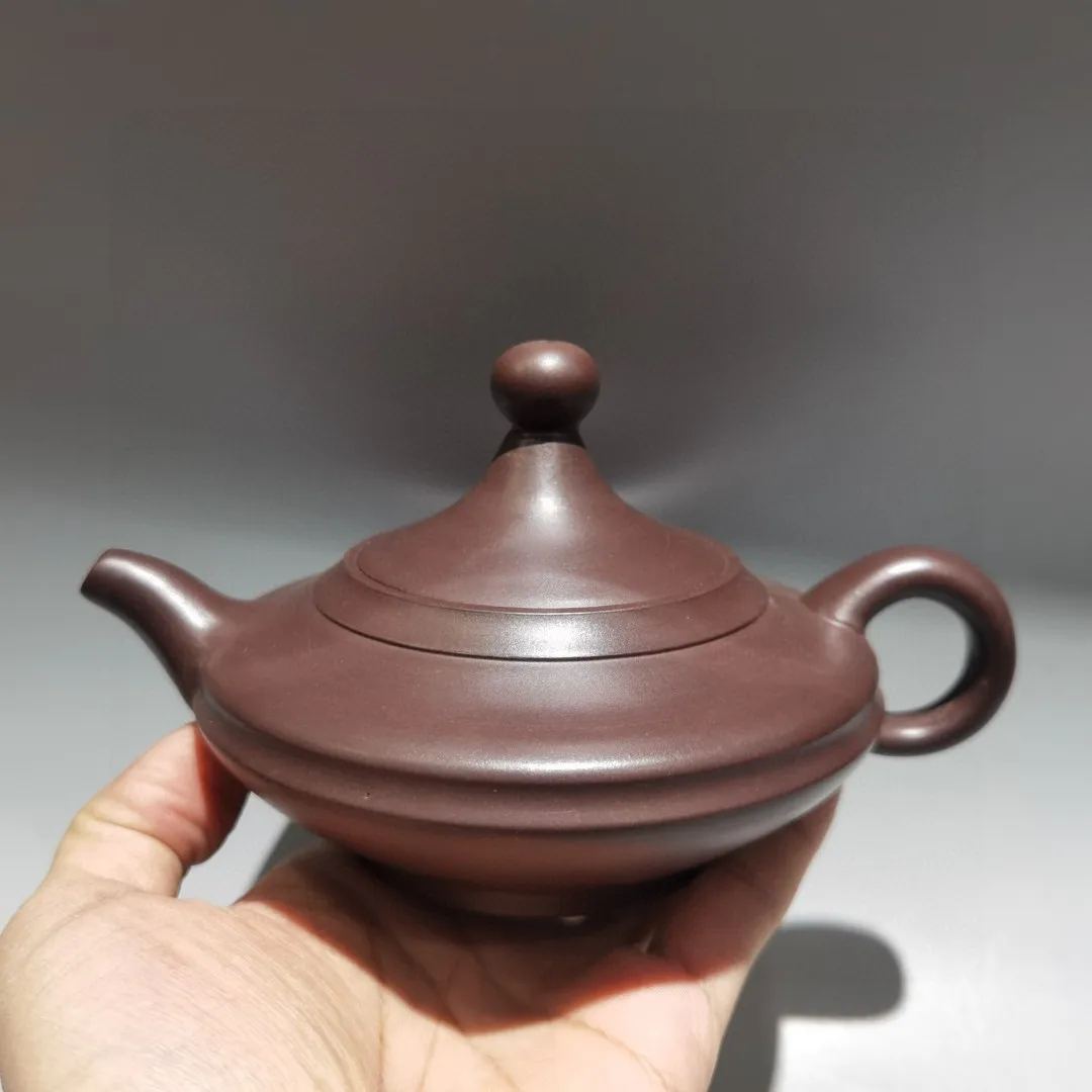 Purple teapot Yixing Purple Clay Teapot Top bead cover  Hat shaped pot  wine jug Kettle Teapot tea ceremony