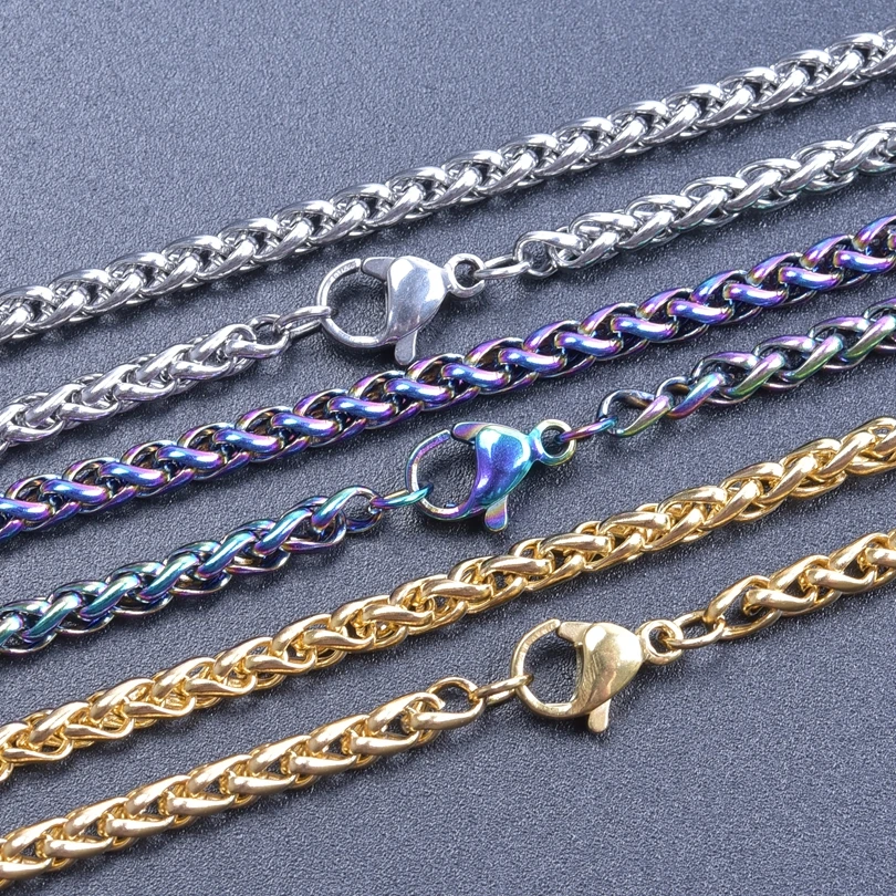 Keel Chains For Jewelry Making Supplies DIY Stainless Steel Chain Collier Acier Inoxydable Necklace Bracelet Handmade Long Chain