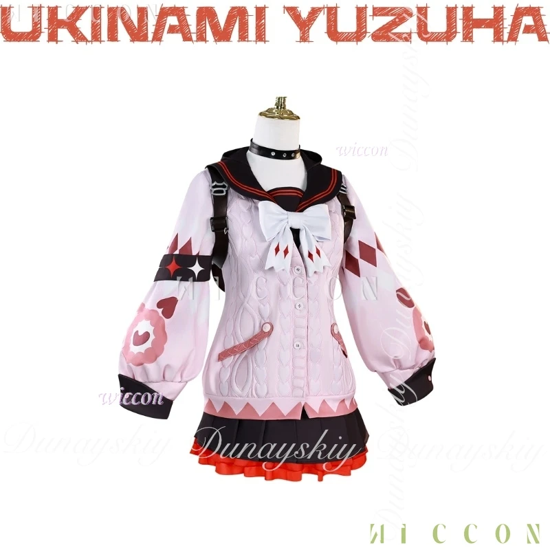 أزياء الهالوين Zenless Zone Zero Game Ukinami Yuzuha التأثيرية كسمات مادية تدعم الشخصية شعر مستعار أحمر disfraz أزياء تنكرية