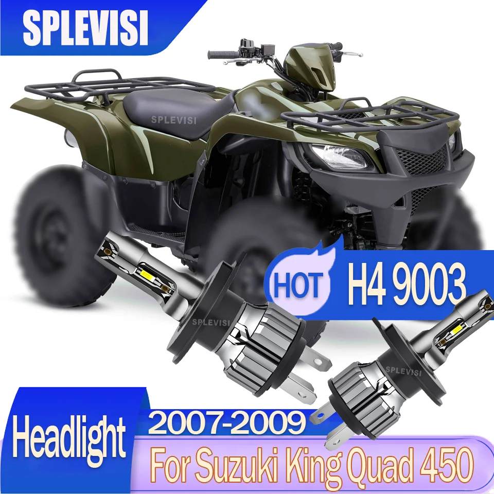 

LED H4 9003 Instant Start No Delay motorcycle Headlight Plug-and-Play Easy Installation For Suzuki King Quad 450 2007 2008 2009