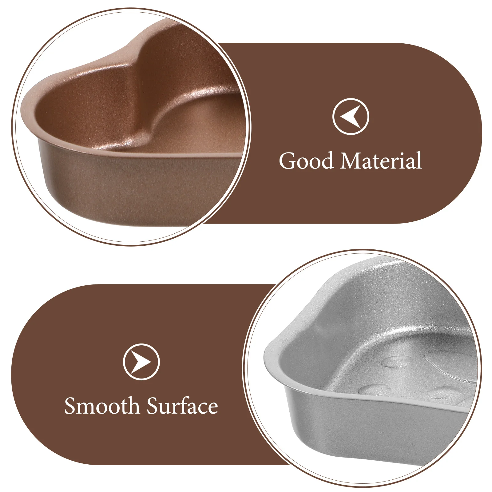 

3Pcs Baking Mold Heart Strawberry Non-Stick Cake Pans for Pudding Cupcake Baking Tool Cake Tins Pudding Molds