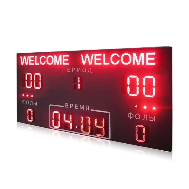 High brightness outdoor led basketball scoreboard electric led sports scoreboard 7-segment led digital football scoreboard