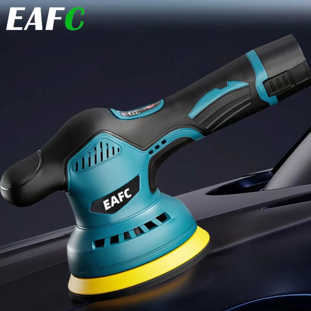 EAFC 5500rpm Wireless Car Polisher 12V 8 Gears Lithium Electric Polishing Waxing Machine For Repairing Scratches Sander Polish