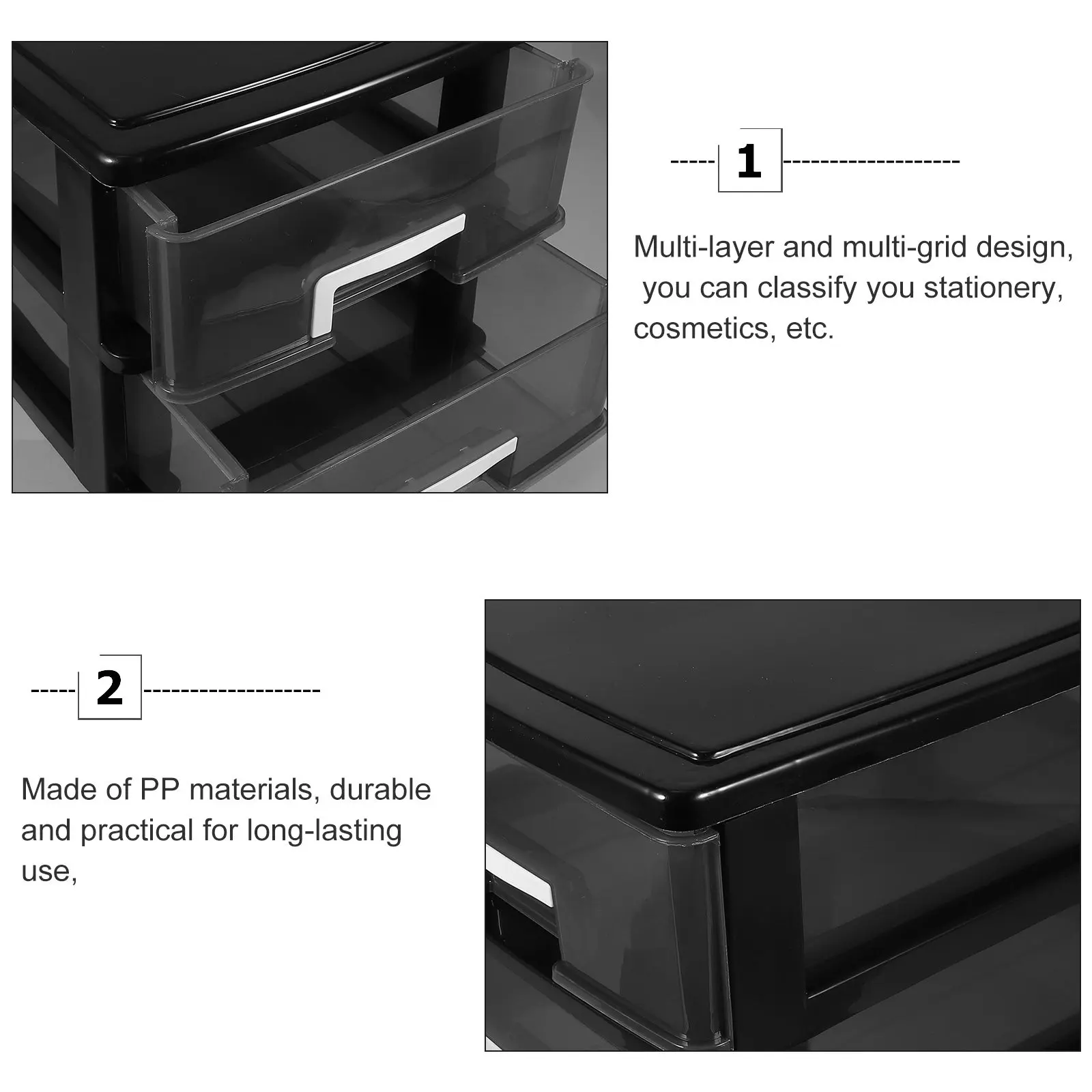 

Настольный органайзер-ящик с несколькими отделениями для хранения канцелярских принадлежностей, косметики, аксессуаров, мобильных телефонов и USB-устройств