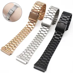 18mm Stainless Steel Strap Metal Watch Band for CASIO A158/A159/A168/A169 /B650 /AQ230 /AE500W Wristband Small Square Bracelet